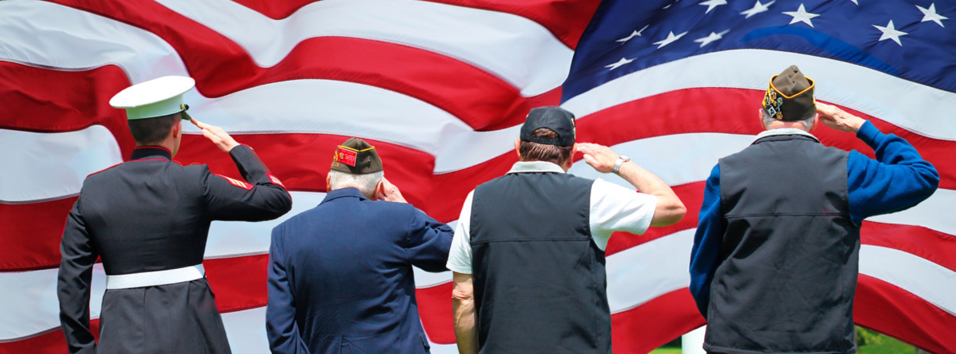 saluting the flag